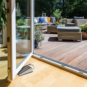 Produktbild für Türstopper Relaxdays Gummi/Edelstahl für den Boden