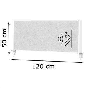 Produktbild für Tischtrennwand Maul connecto, hellgrau / weiß