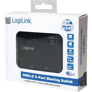 Produktbild für USB-Switch LogiLink UA0216, USB 3.0, für 2 PC