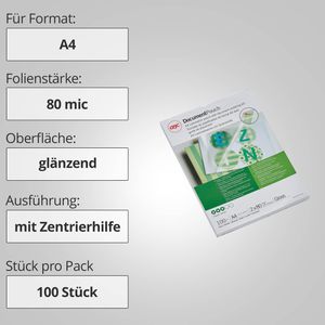 Produktbild für Laminierfolien GBC IB585036, DIN A4
