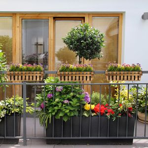 Produktbild für Blumenkasten Relaxdays 10037613, braun