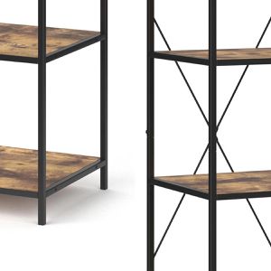 Produktbild für Bücherregal Vicco Fyrk, schwarz / dunkelbraun