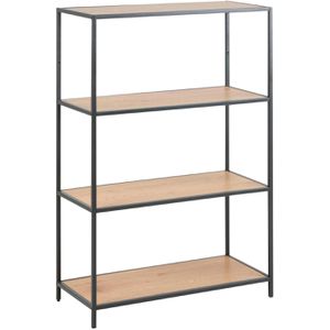 Bücherregal AC-Design Seaford, schwarz / wildeiche