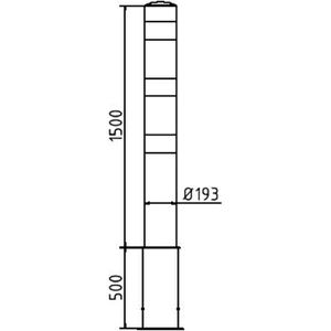 Produktbild für Rammschutzpoller Schake 40192HB, herausnehmbar