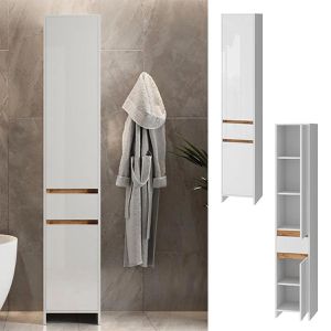 Produktbild für Badschrank Vicco Detmold, hochglanz weiß