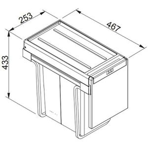 Produktbild für Einbaumülleimer Franke Sorter Cube 30 134.0039.553