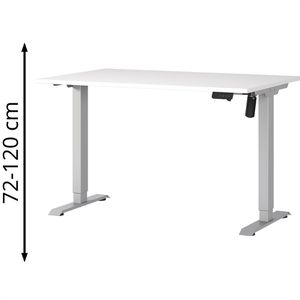Produktbild für Schreibtisch Germania Profi 3.0, 8022-639, weiß / silber