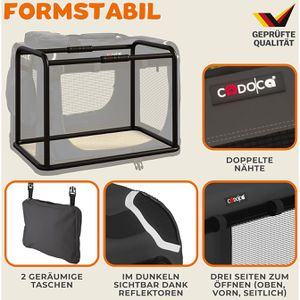 Produktbild für Tiertransportbox CADOCA Gr. L, aus Stoff