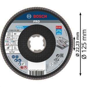 Produktbild für Fächerschleifscheibe Bosch PRO X571