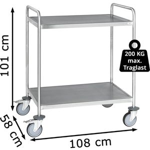 Produktbild für Servierwagen Kongamek KM60367MRM, silber, aus Edelstahl