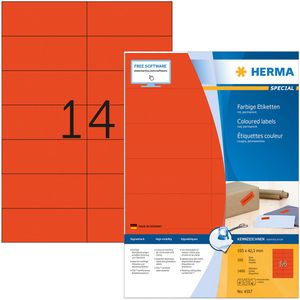 Produktbild für Universaletiketten Herma 4557, Special, rot