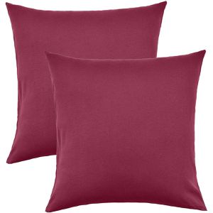Produktbild für Kissenbezug NatureMark Jersey, bordeaux rot