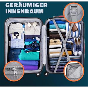 Produktbild für Koffer Monzana Baseline silber
