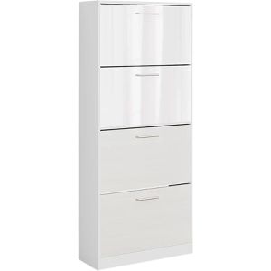 Produktbild für Schuhschrank Vicco Gizmo, weiß / weiß hochglanz