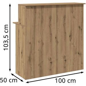 Produktbild für Empfangstheke vidaXL 859032, artisan eiche