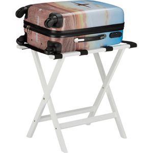 Produktbild für Kofferständer Relaxdays 10023258, weiß, aus Bambus