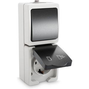 Steckdose Greate Feuchtraum, IP44, Aufputz