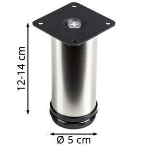 Produktbild für Möbelfuß SO-TECH JIMMY, 117925, silber, Metall