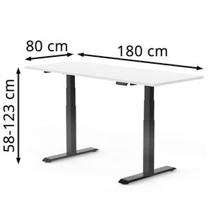 Produktbild für Schreibtisch FlexiSpot E7B 2026, weiß / schwarz