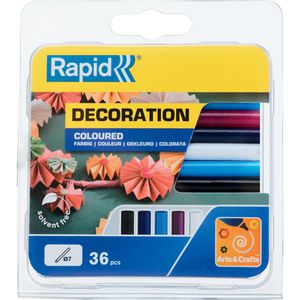 Rapid Heißklebesticks Klassik, farbig, Ø 7mm, Länge 90mm, 36 Sticks