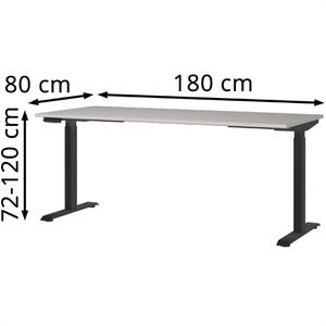 Produktbild für Schreibtisch Germania Jet, 7909-630, kaschmir / schwarz