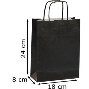 Produktbild für Papiertüten Mailmedia schwarz