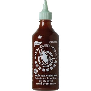 FlyingGoose Chilisauce Sriracha, ohne Glutamat, scharf, 455ml