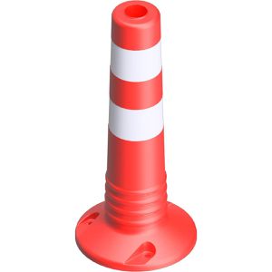 Produktbild für Absperrpfosten Schake 412214, orange/weiß, aus Kunststoff
