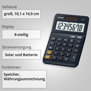 Produktbild für Taschenrechner Casio MS-8E, mit Währungsumrechnung