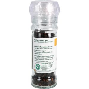 Produktbild für Pfeffer Lebensbaum ganze Körner, schwarz, BIO