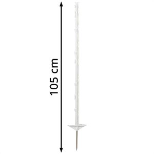 Produktbild für Weidezaunpfähle AKO 44491, aus Kunststoff, weiß, 105 cm