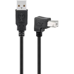 Produktbild für USB-Kabel Goobay 93016 USB 2.0 90°, 0,5 m, schwarz