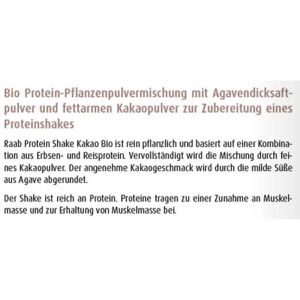 Produktbild für Proteinpulver Raab-Vitalfood Protein Shake, 300 g, BIO