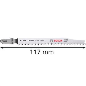 Produktbild für Stichsägeblätter Bosch Expert Wood 2-side clean T 308 B