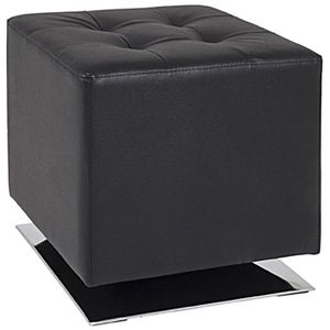 Haku-Möbel Sitzhocker Beto, 30588, Kunstleder, 40 x 42 x 40cm, schwarz
