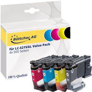 Tinte Böttcher-AG für Brother LC-521VAL Value Pack