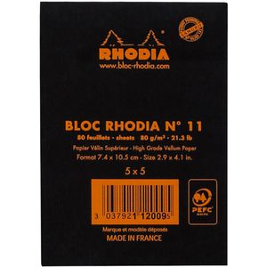 Produktbild für Notizblock Rhodia 112009C, schwarz, A7