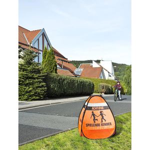 Produktbild für Warnaufsteller reer 3D Straßenwarnschild, orange