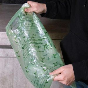 Produktbild für Müllbeutel Pely Bio-Zugbandbeutel, 35 Liter