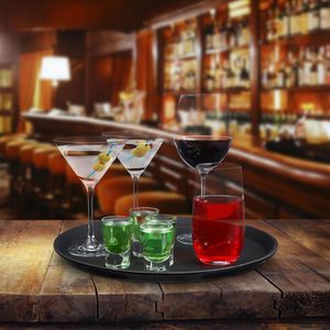 Produktbild für Serviertablett Relaxdays 10027282, rund, Ø 35cm