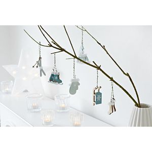 Produktbild für Weihnachtsbaumschmuck Heitmann-Deco 91013, petrol, 8-10 cm