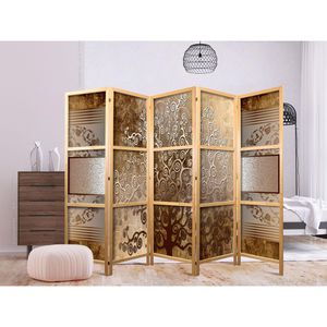Produktbild für Paravent Artgeist Golden Flourishes II innen 5-tlg
