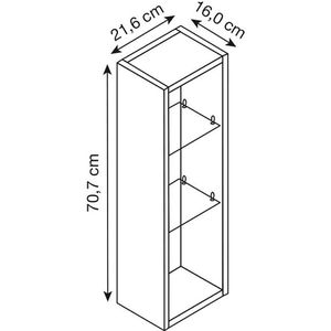 Produktbild für Badregal Schildmeyer Dex 140239, aus Holz, eiche