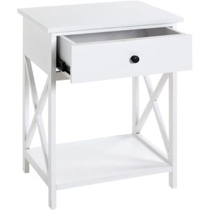 Produktbild für Beistelltisch Haku-Möbel 23362, Madrid, weiß, aus Holz