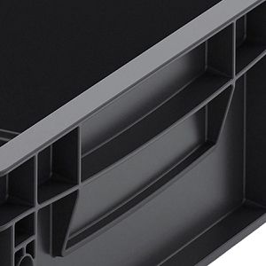Produktbild für Eurobox AUER ESD EG 43/12 HG, schwarz, 10 Liter