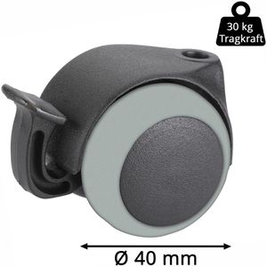 Produktbild für Möbelrolle Dörner+Helmer 761957, mit Rückenloch
