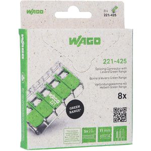 Produktbild für Verbindungsklemme Wago Compact, 221-425/995-008, 5 Leiter