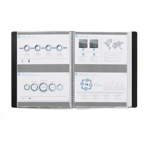Produktbild für Sichtbuch Durable 2434-01 Duralook Plus aus PP, A4