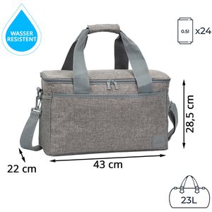 Produktbild für Kühltasche Rivacase 5726, Torngat, grau, faltbar