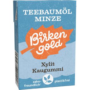 Kaugummis Birkengold Natur, Teebaumöl & Minze